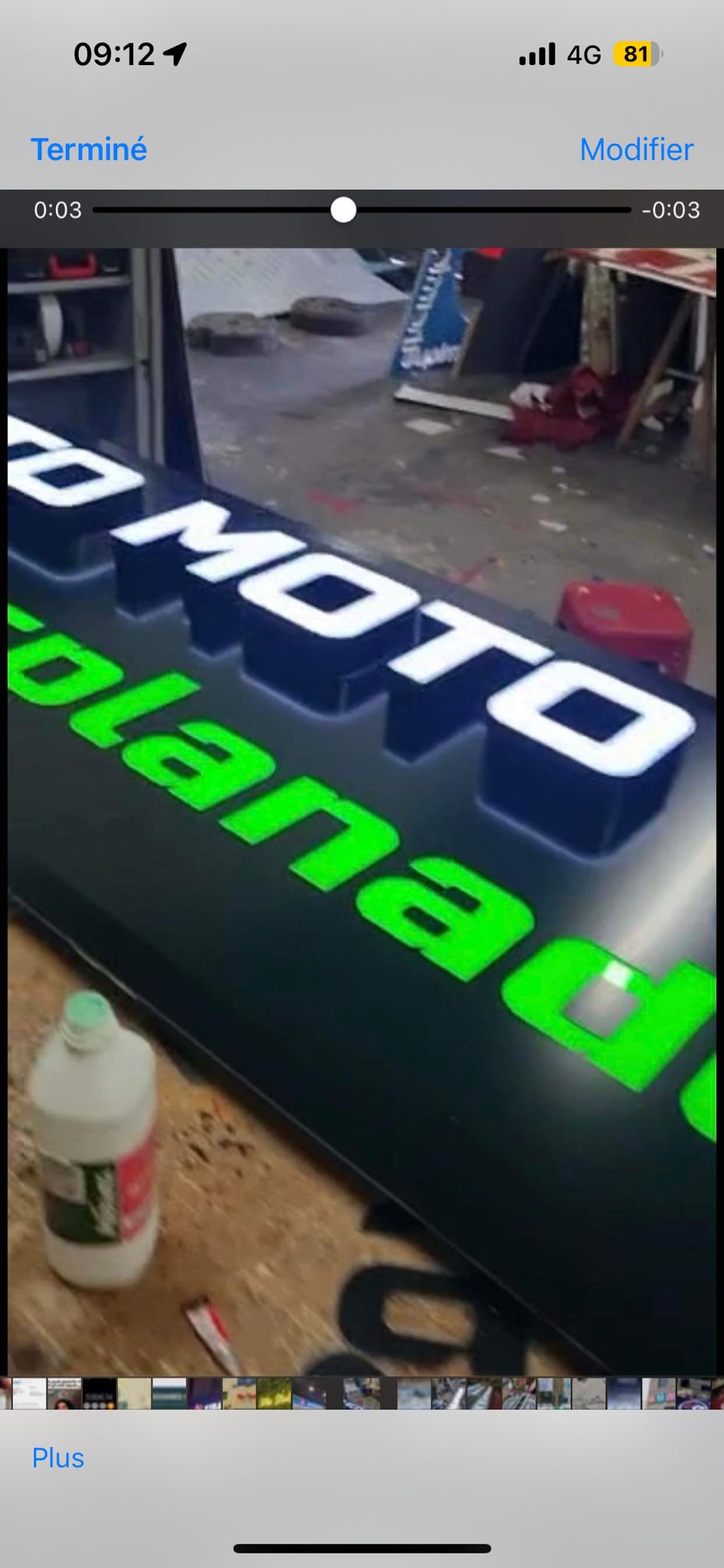 Enseigne led lettre boîtier