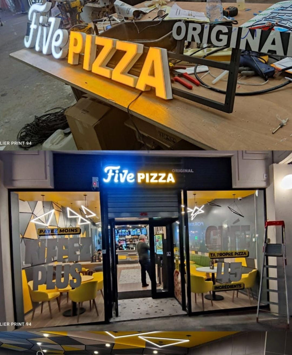 Enseigne led lettre boîtier